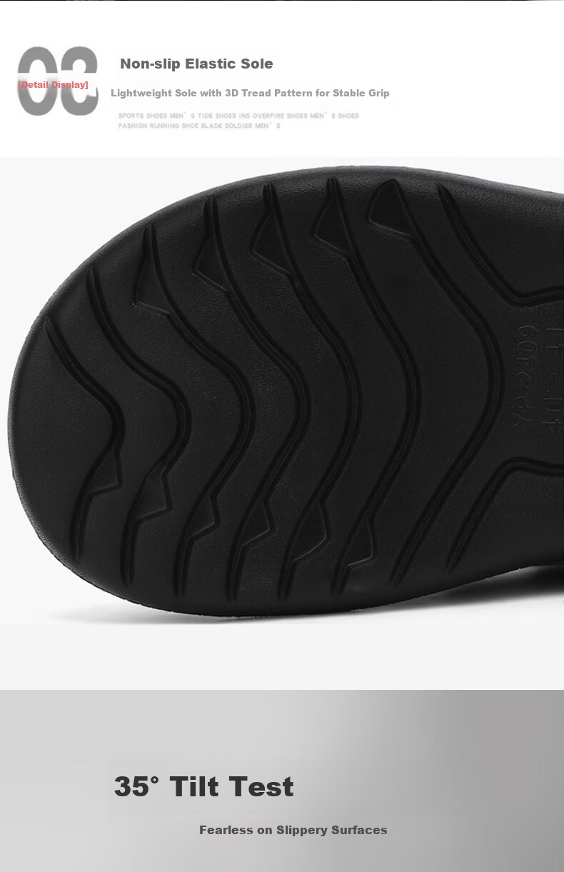FOOTOPPO Men's Outdoor Dual-Purpose Sandals Beach Shoes Thickened Slippers Summer Non-Slip Sports Sandals 7