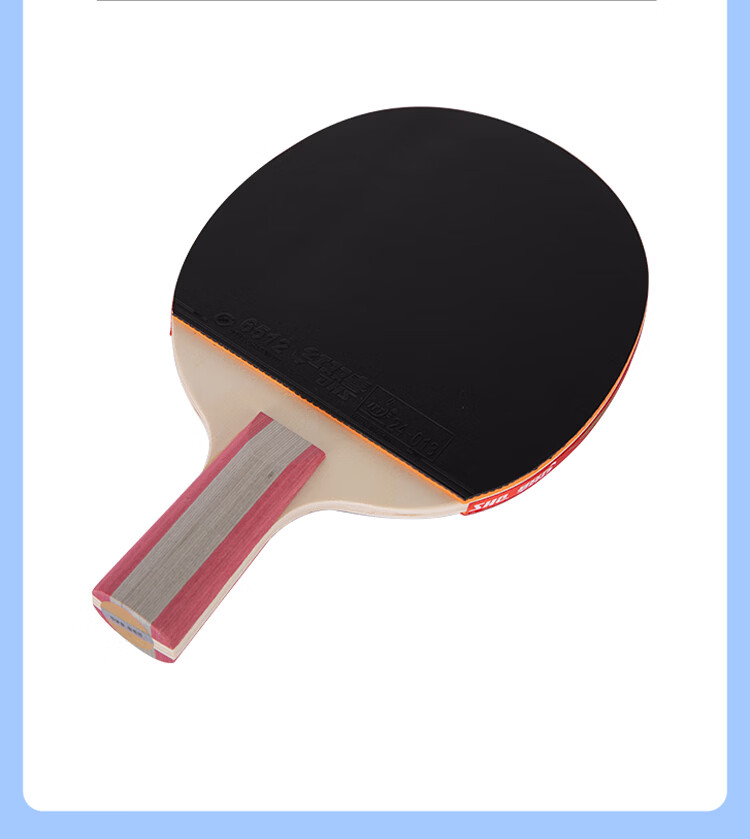 DHS Red Double Happiness F1 One-Star Table Tennis Paddle Set Horizontal and Vertical Grip with Paddle Case and Ping Pong Balls 18