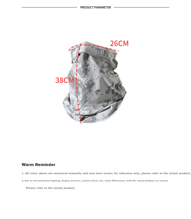 Nanjiren Sun Protection Face Mask for Men, Ear-Loop Style, Breathable Summer Outdoor Face Shield with Neck Protection, Cycling Mask for Men, Light Gray 7