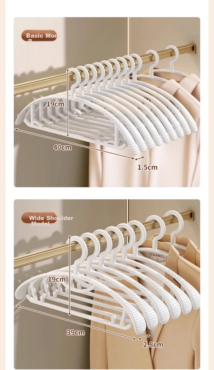 Ie no Monogatari Japanese No-Marking Wide Shoulder Clothes Hanger Home Use Non-Slip Student Dormitory Clothes Drying Rack 8