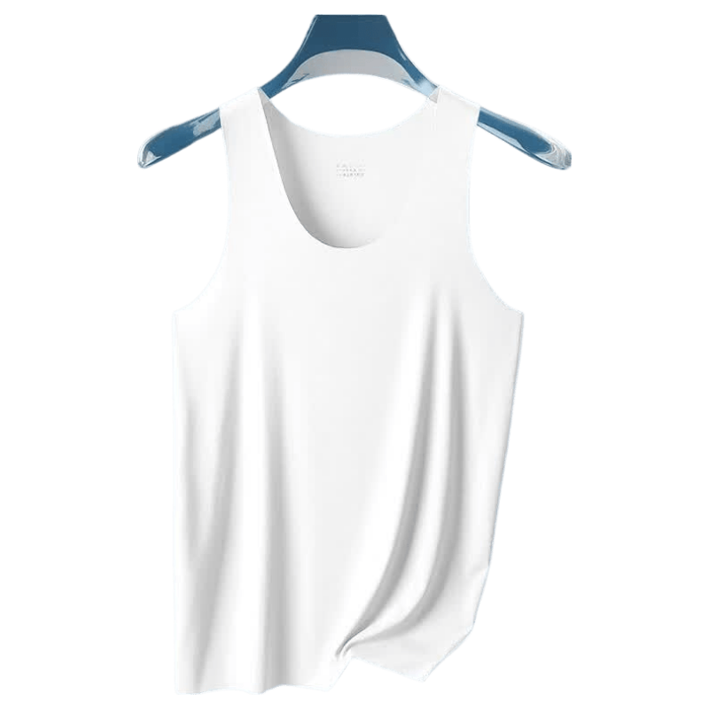 Men's Modal Vest Summer Ultra-Thin Ice Silk Seamless Sports Base Shirt Casual Loose Sleeveless Vest 2-Pack