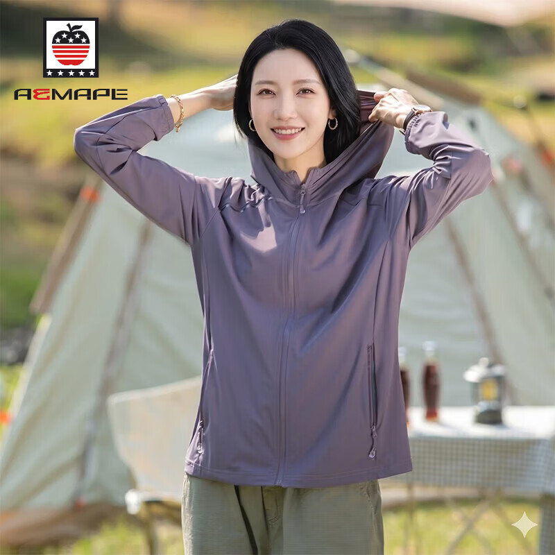 AEMAPE Ice Silk UPF50+ Women's Summer Sun Protection Jacket Breathable UV Protection Lightweight Quick-Dry Sunscreen Coat 2026 New Model