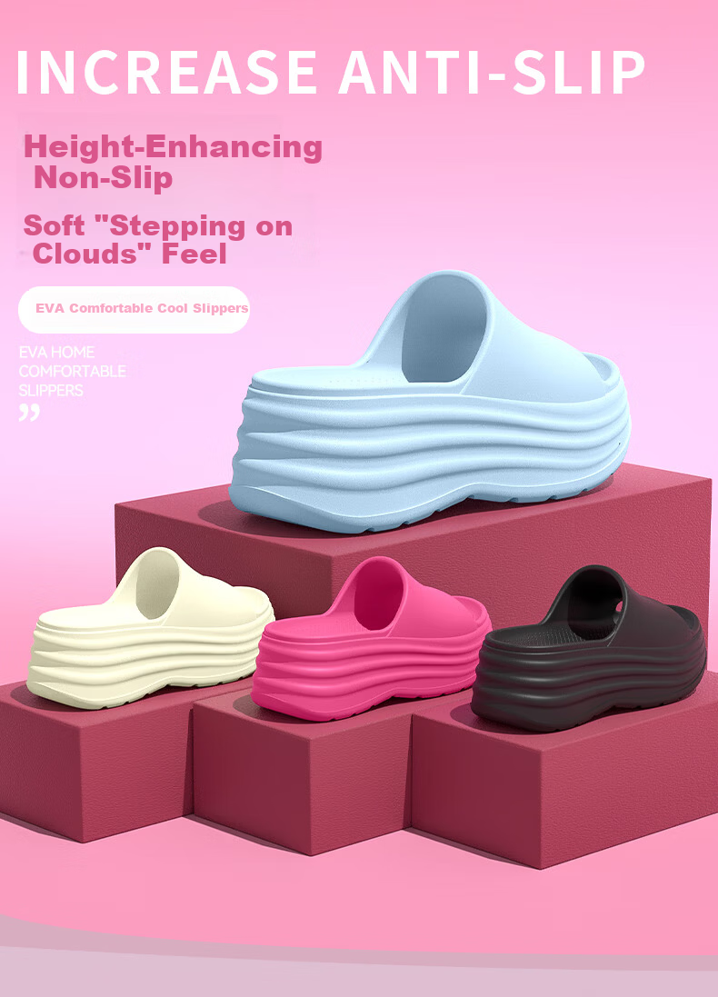 She Enjoy Thick Sole Height Increasing Slippers Women's Summer High Heel Outdoor Home EVA Sandals 1