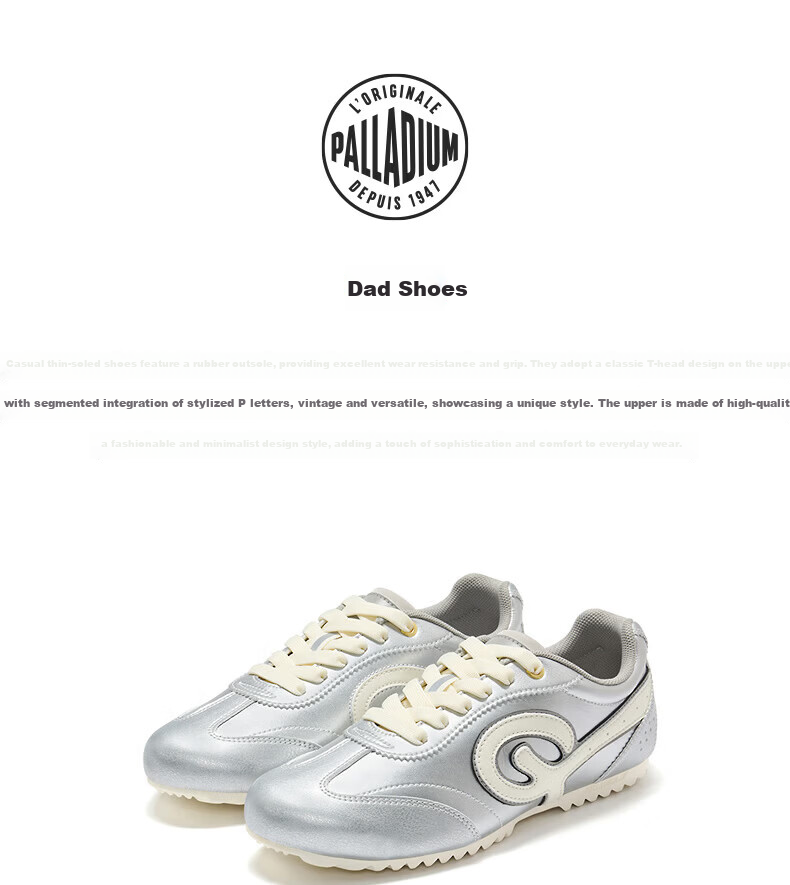 PALLADIUM New Women's Summer Casual Breathable Sneakers Space Gray Single Layer Size 36 18