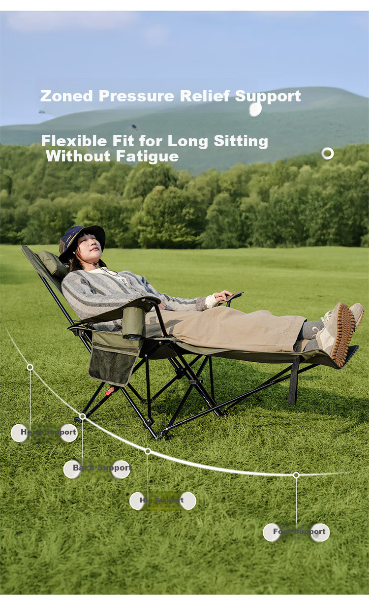 Naturehike Starfish 002 Outdoor Folding Chair Camping Picnic Portable Recliner Moon Chair 4