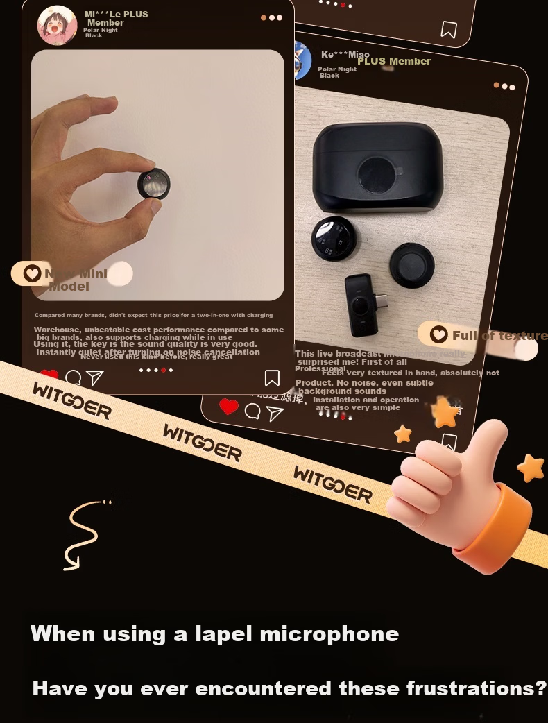 Zhiguozhe Wireless Lavalier Microphone with Triple Noise Reduction and Reverberation, Live Streaming Kit for Hosts, Dual-Device Connection, Video Recording, Mobile Short Video Voice-Over Equipment 2