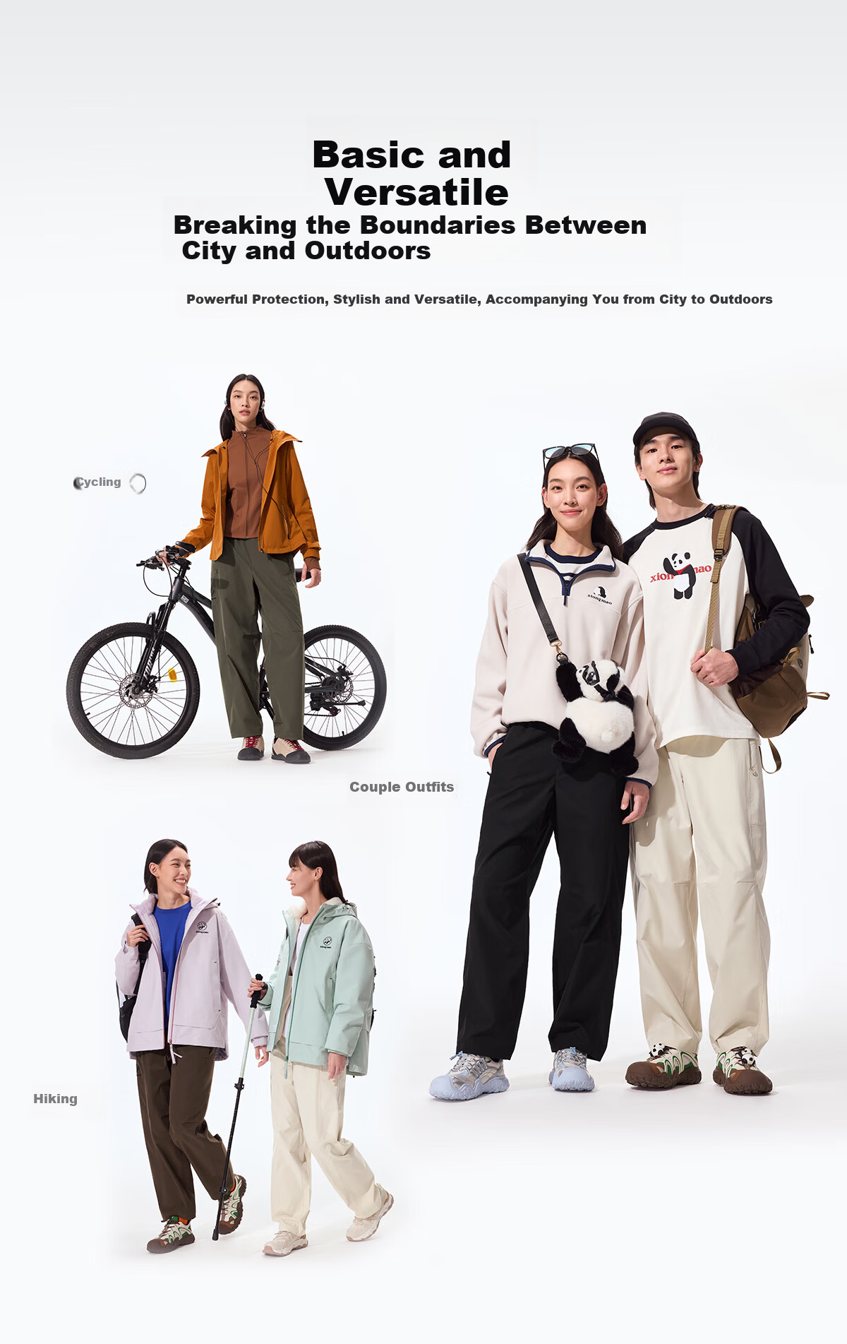 Panda Zhang Yuxi Casual Straight-Leg Loose Water-Repellent Hiking Sports Pants Unisex 9226, L 4