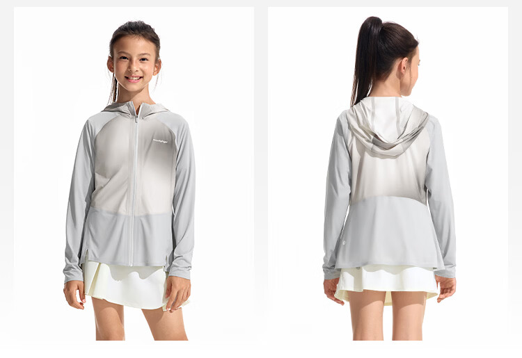 MoodyTiger Kids Summer Ice Silk Jacket Boys Sun Protection Breathable Lightweight Girls Colorblock Anti-Mosquito Skin Jacket 22