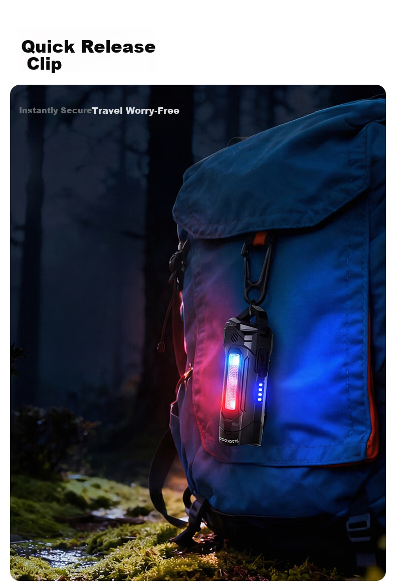 Black Dog Tactical Rechargeable Flashlight Lightweight Magnetic Clip Multi-Function Lighting 14
