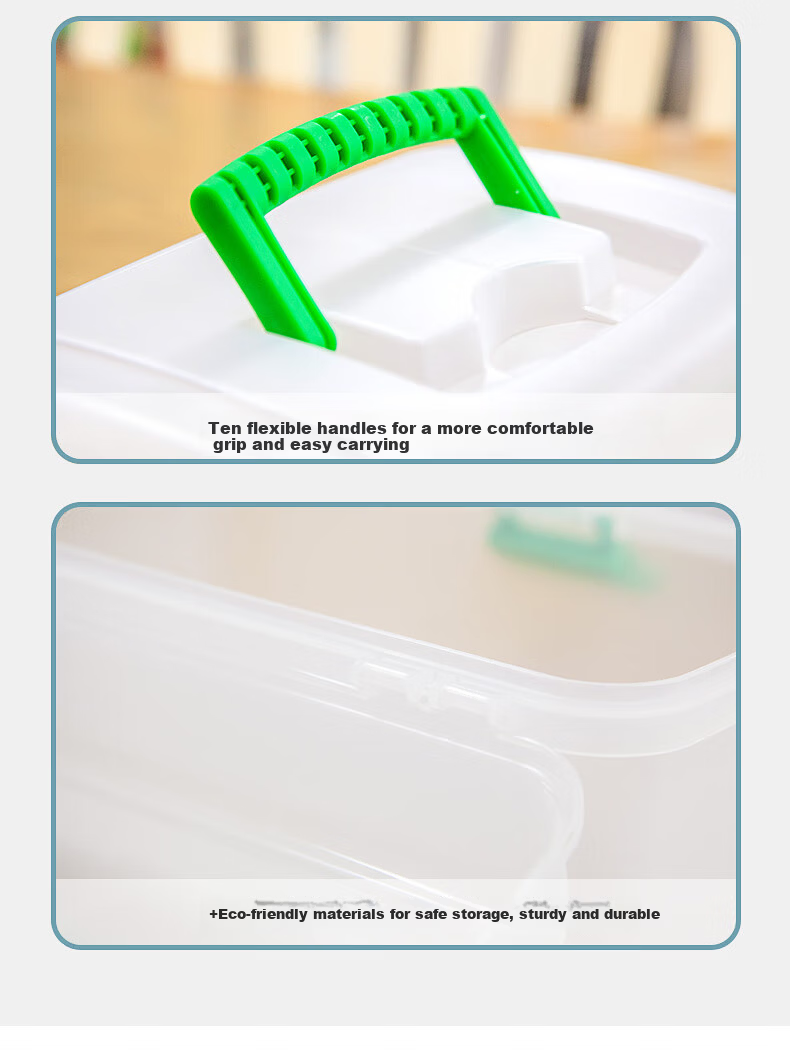 JEKO&JEKO Large Capacity Family Medicine Box, Home Medicine Cabinet, Pill Organizer, Gree 12