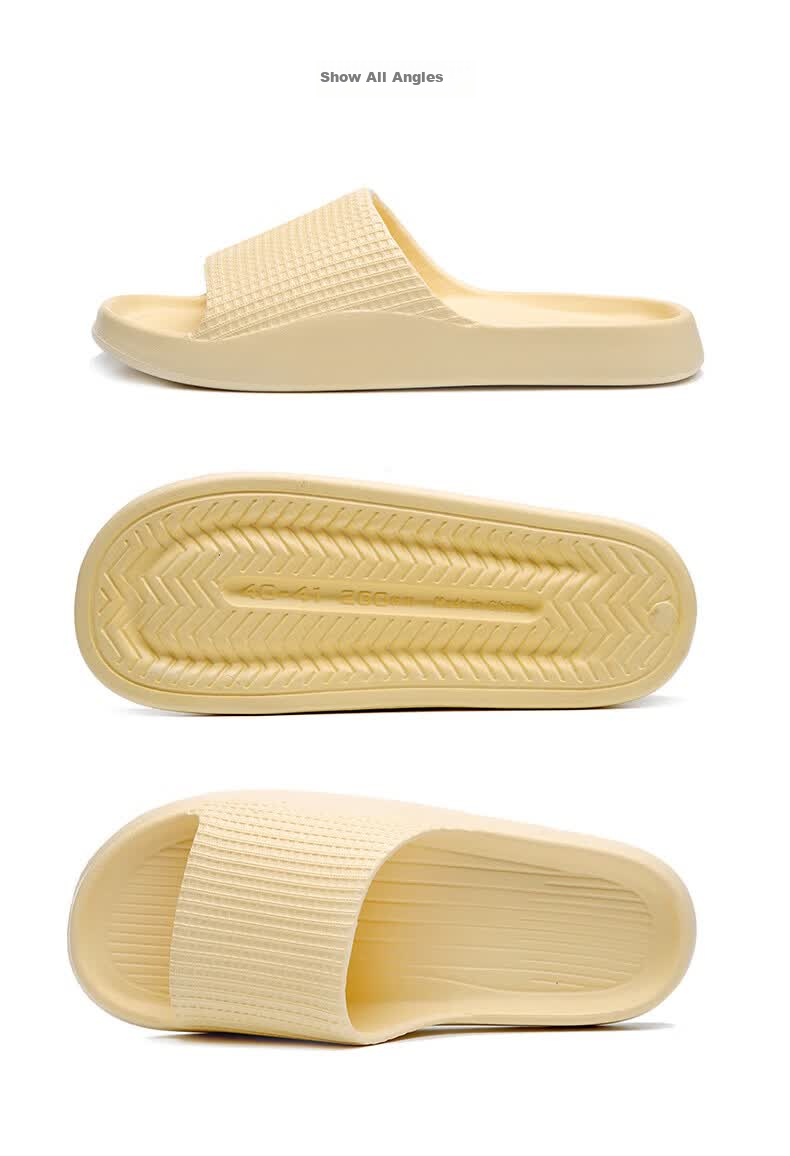 Qiumuxi Non-Slip Slippers Men Indoor Home Bathroom Soft Thick Sole Silent Couple Caramel 44-45 14
