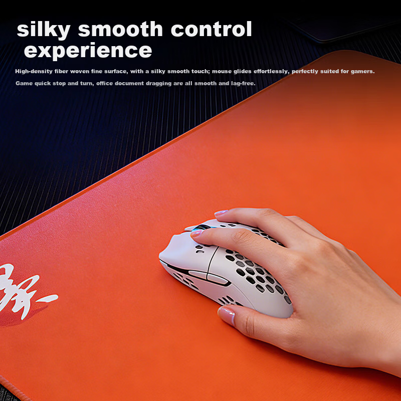 Saifeiyan Wing Series Gaming FPS Mouse Pad Waterproof Fine Surface Neutral Smooth CSGO Valorant Exclusive Wing - Blazing Orange 480x400x4mm Waterproof Fine Surface