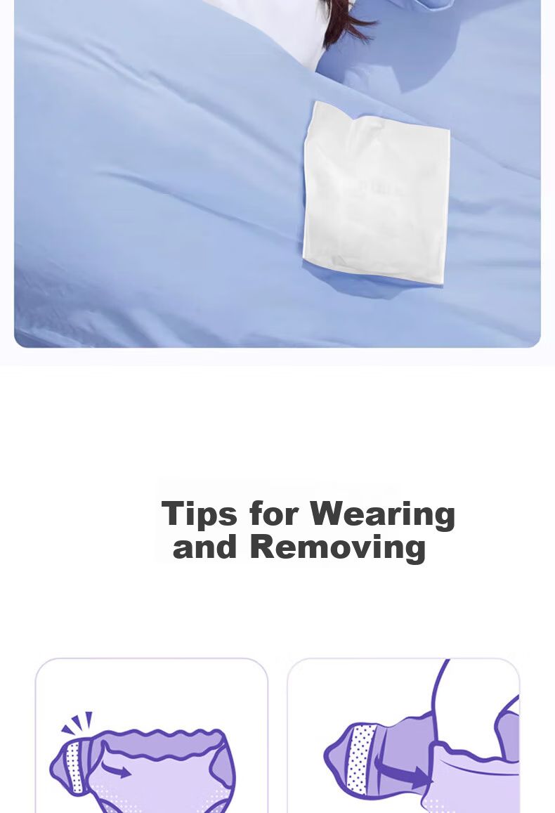 Renhe Sanitary Pants Sleep Pants Maternity Pads Menstrual Pads Postpartum Pads Lochia High Waist Leak-Proof M-L Size 2 Packs 13
