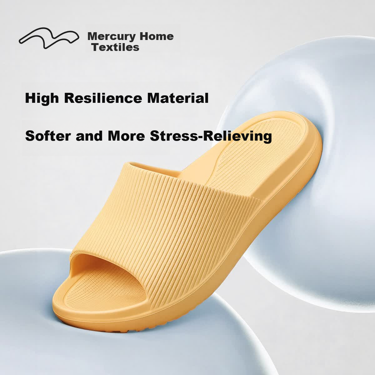 Mercury Home Textiles Cloud Sensation Women's Striped Soft Sole Summer Indoor Home Bathroom Couple Flip Flops