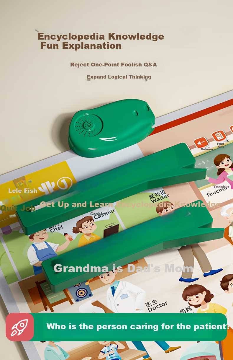 Leleyu Early Education Audio Scene Logic Wall Chart, Baby Cognitive Enlightenment Learning Sticker Toy, Birthday Gift for Boys And Girls 5