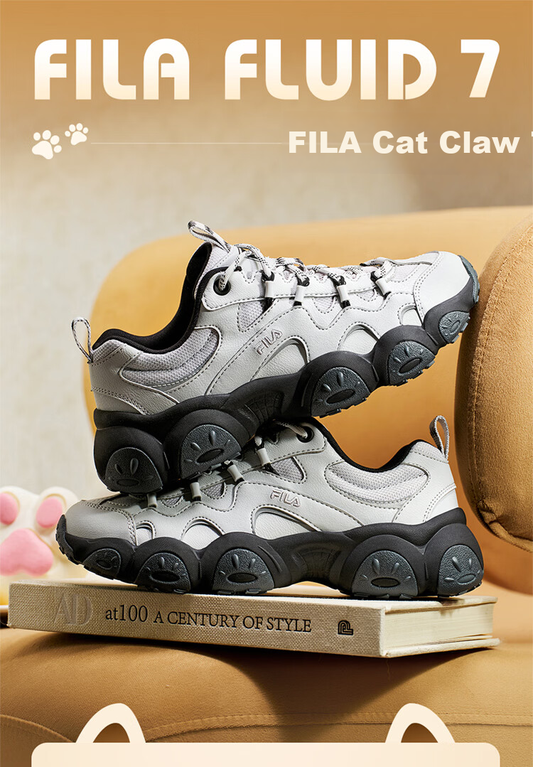FILA Official Cat Paw 7th Generation Women's Dad Shoes 2026 Thick Sole Casual Sports Shoes 1
