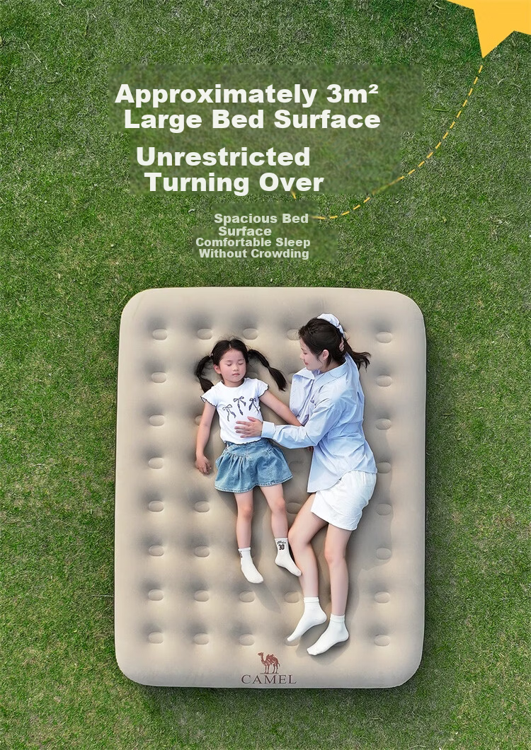 CAMEL (CAMEL) [JD Exclusive] Inflatable Air Mattress Outdoor Camping Double Automatic Air Bed 7701J 6