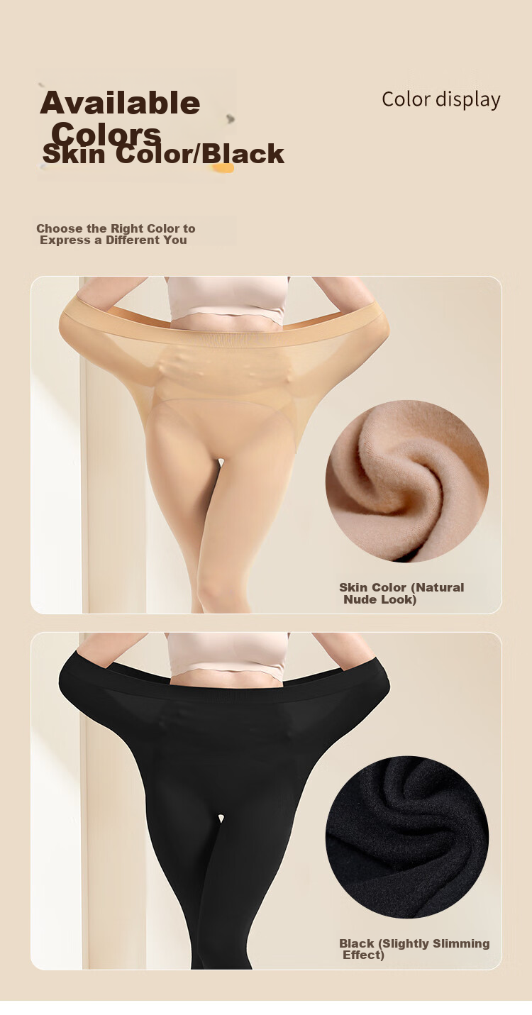 Afandi【Extra Large Wide Body】Women's Leggings Tights Spring New Plus Size Apple Hip High Elastic Velvet Spring Autumn Pantyhose 5