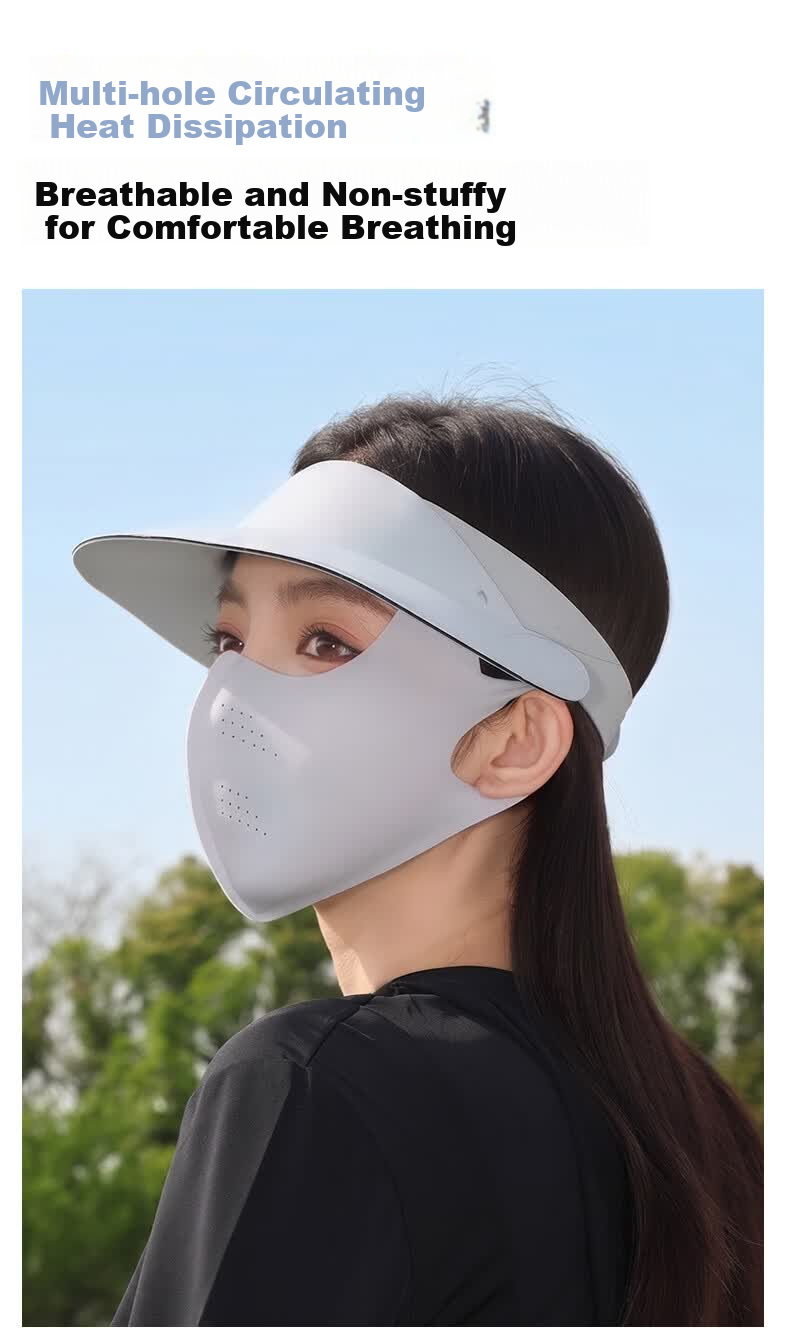 Muerxi Full Face Sun Protection Mask with Neck Guard, Ice Silk Breathable Outdoor Cycling Face Cover, Sports Sun Protection Mask 12