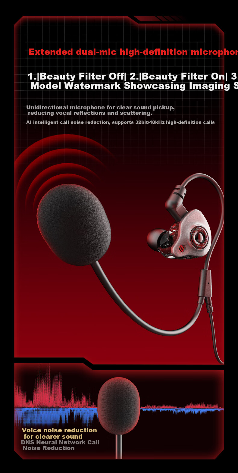 MICROKIA 2026 Latest In-Ear Wired Gaming Headset Delta Operation Computer FPS Microphone 2-in-1 HiFi High-Quality Sound Positional Audio PUBG 6