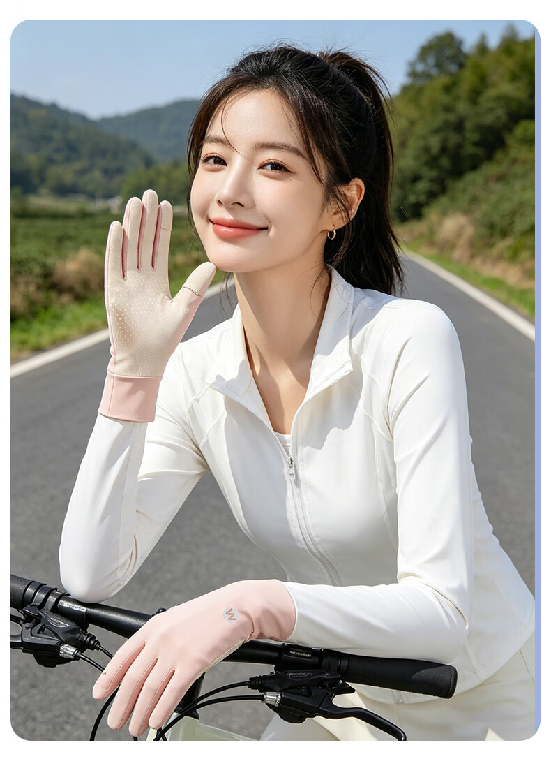 Cartelo Crocodile Women's Sunscreen Gloves Summer UV Protection Outdoor Cycling Driving Sunshade Non-slip Thin Breathable Touchscreen Gloves for Women 22