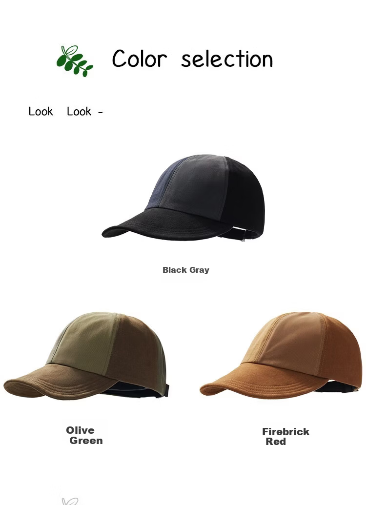 Lagur Couple Edition "Black Gray Yamamoto Style" 100% Cotton Duckbill Baseball Cap Sun Hat Face Slimming Firebrick Red 8