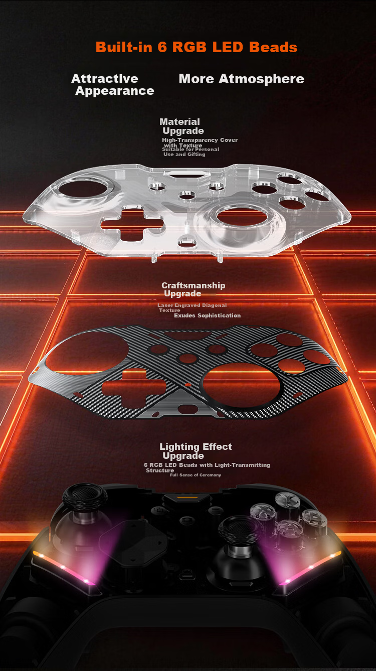 Mojiang Leifeng Dual Hall Wireless Game Controller, Xbox Phone Switch Bluetooth PC Steam Black Myth: Wukong Apex Dual Shadow Wonderland, The Legend of Zelda: Majora's Mask, Gray 10
