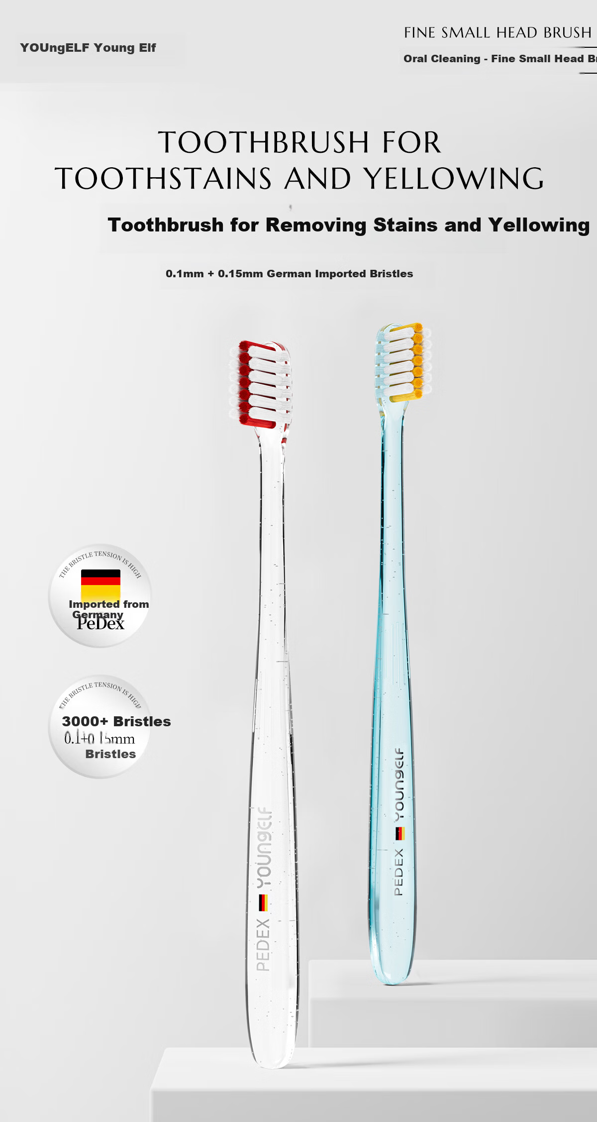 Fairy Elf Small Head Ultra Soft Bristle Toothbrush with Golden Bristles, Gum Care Soft Bristle Adult Toothbrush for Women, Sensitive Gum Protection 1
