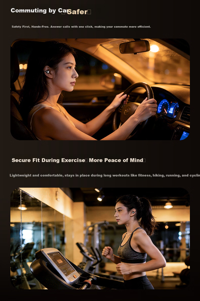 Zhiguozhe [2026 Latest Model | Berlin Sound] Bluetooth Clip-On Earphones Long Battery Life Wireless Sports Non-Bone Conduction Ear-Friendly Pain-Free Long-Lasting Wear 15