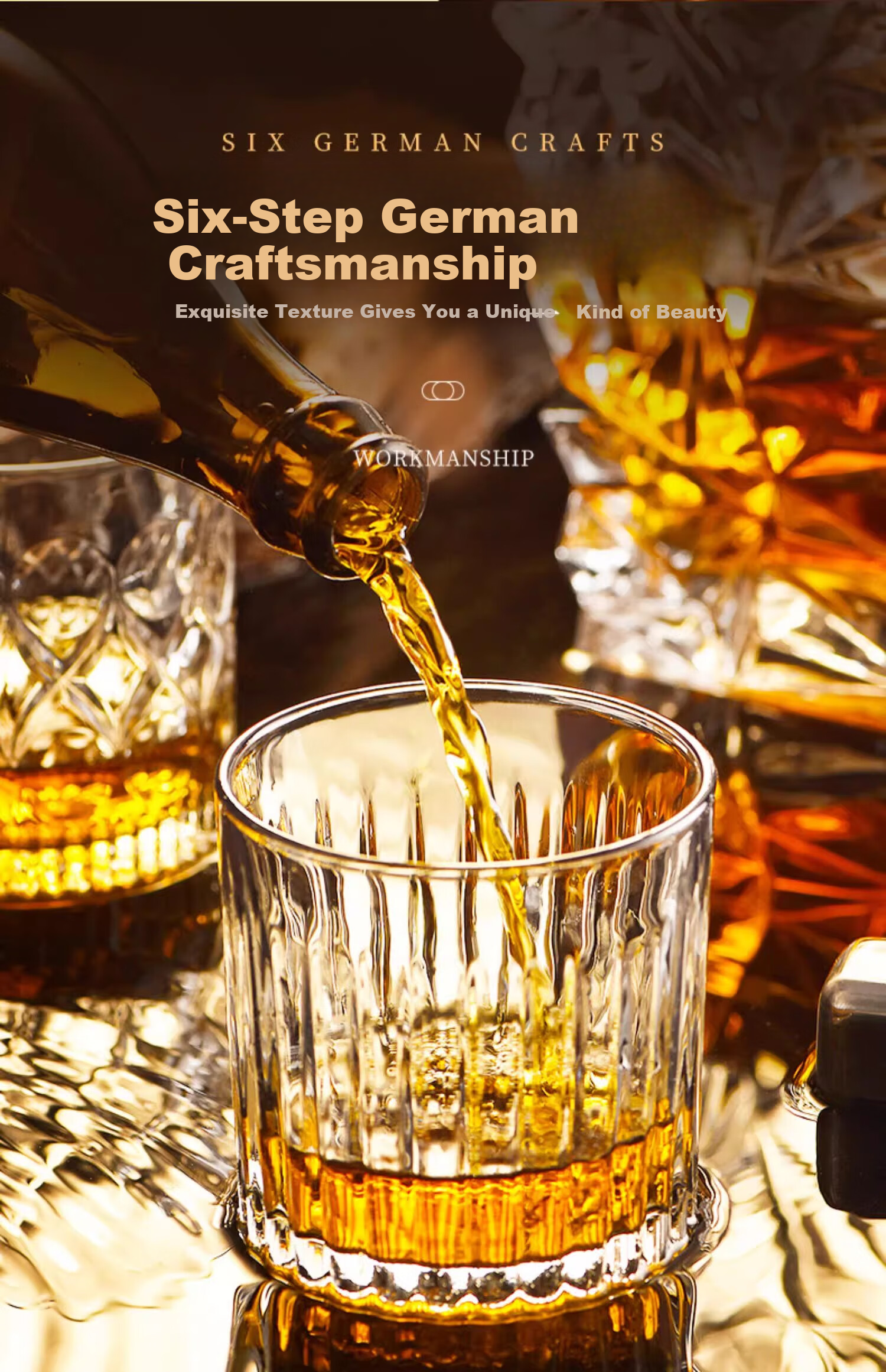 Eight Thousand Lines High-Value Whiskey Glass Set Home Glass Water Cup Set European Style Carved Wine Glass Set 10