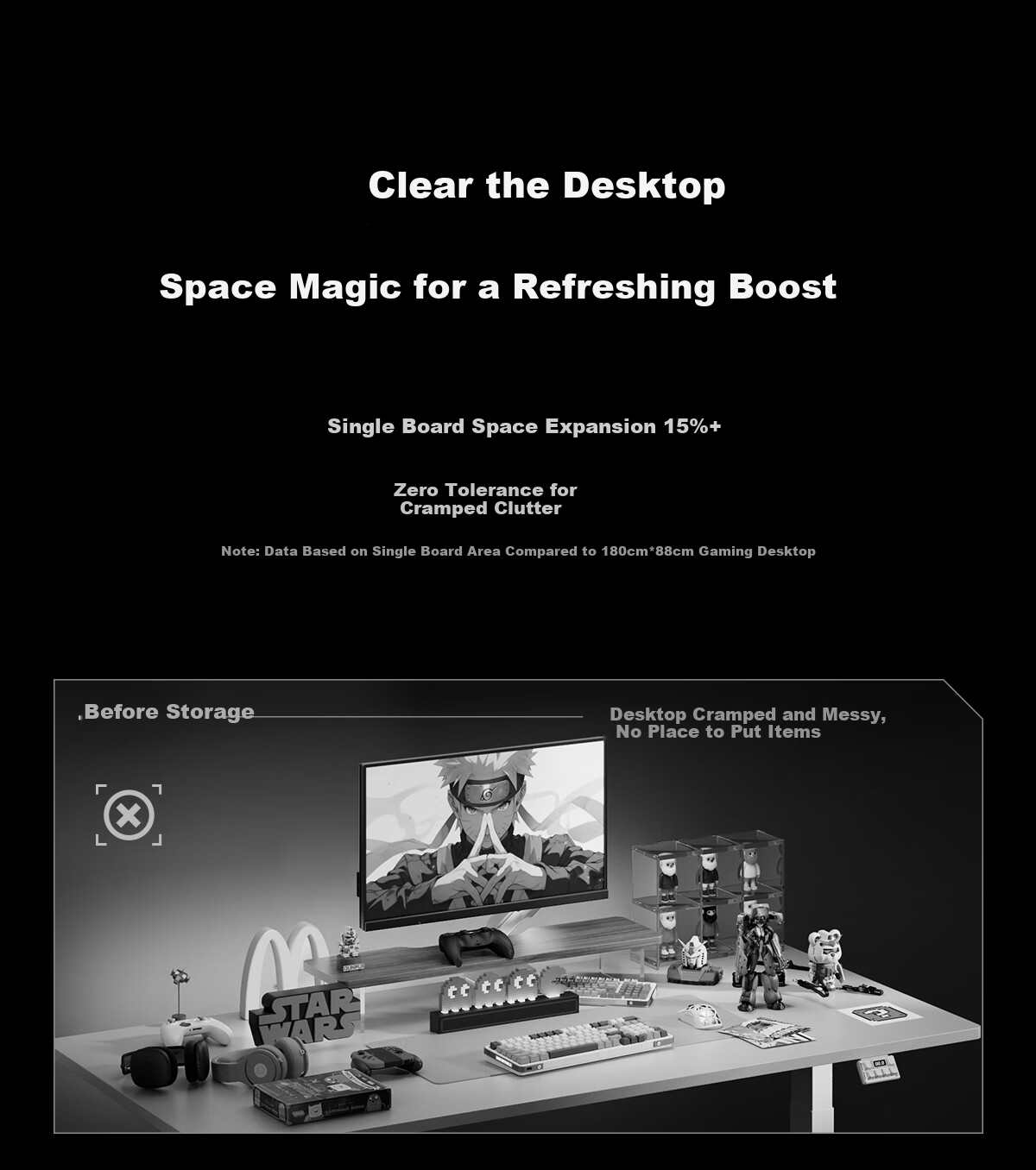 Songneng X Pegboard Accessories Desktop Storage Rack No-Drill Clamp-On Gaming Office Desk Creative Hook Accessory CX-306-W 1