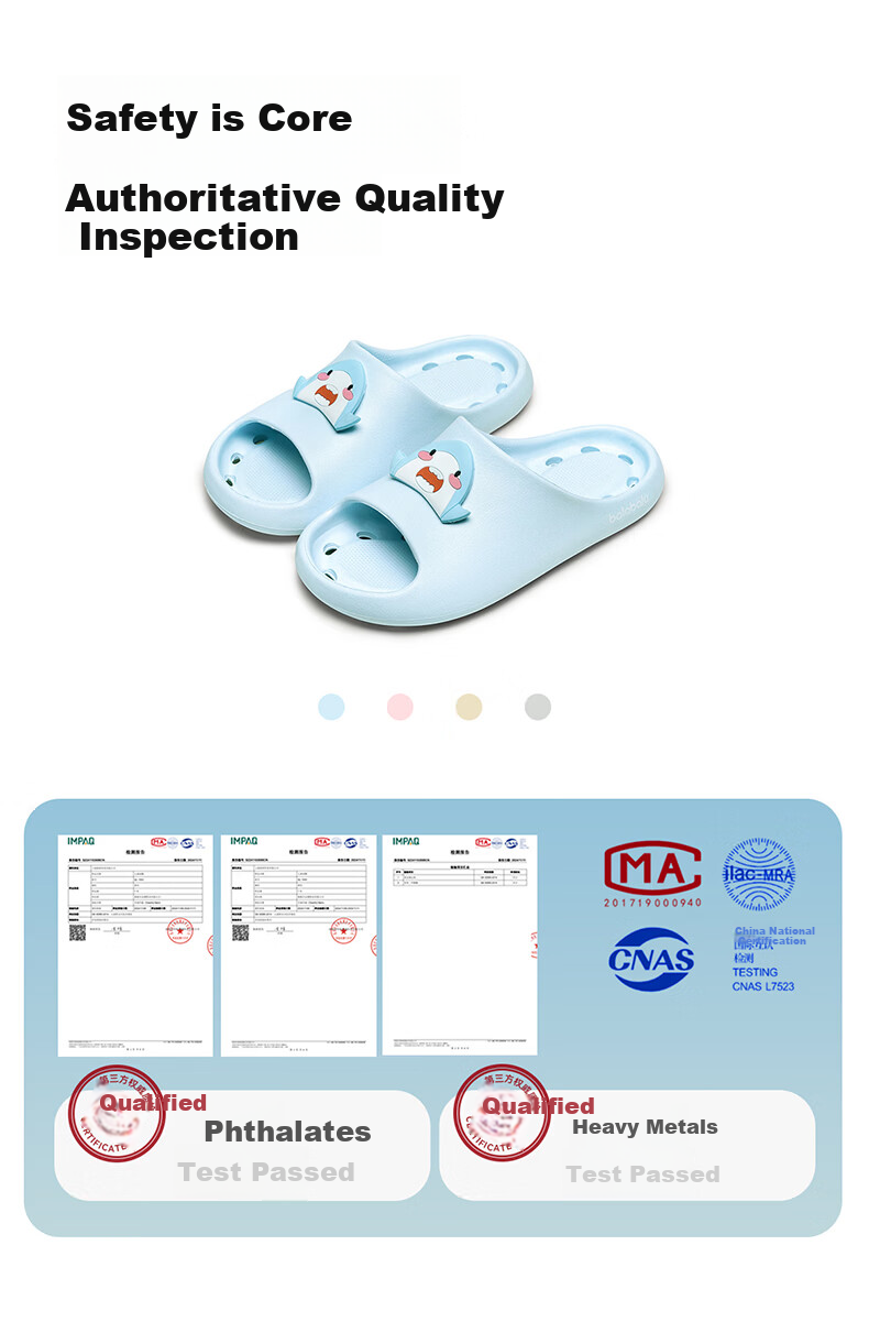 BALABALA Kids Summer Indoor Non-Slip Slippers Boys Girls Bathroom Shower Water-Draining Sandals for Older Children 2