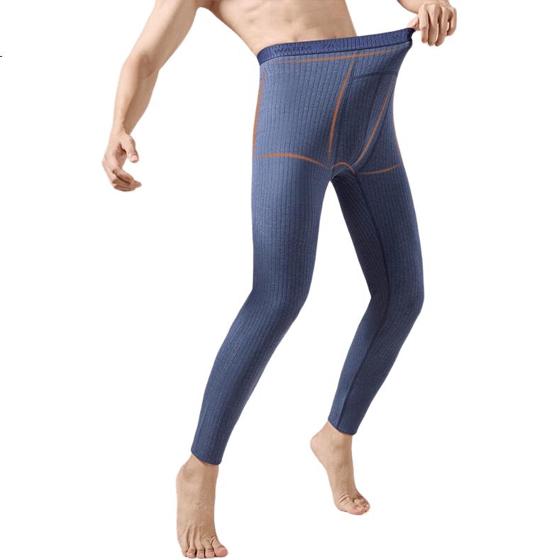 XUEXIMAN Men's Thermal Autumn Winter Long Johns Antibacterial Mite-Resistant 2025 New Men's No-Underwear Warm Ginger Wool Silk Long Johns