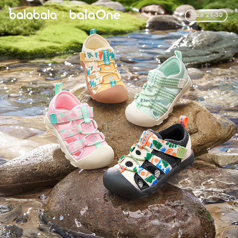 BALABALA Children's Walking Shoes, Boys And Girls Sandals, 2026 Summer New Style Sneakers, Closed-Toe Anti-Collision, Dual-Wear for Land And Water, Non-Slip