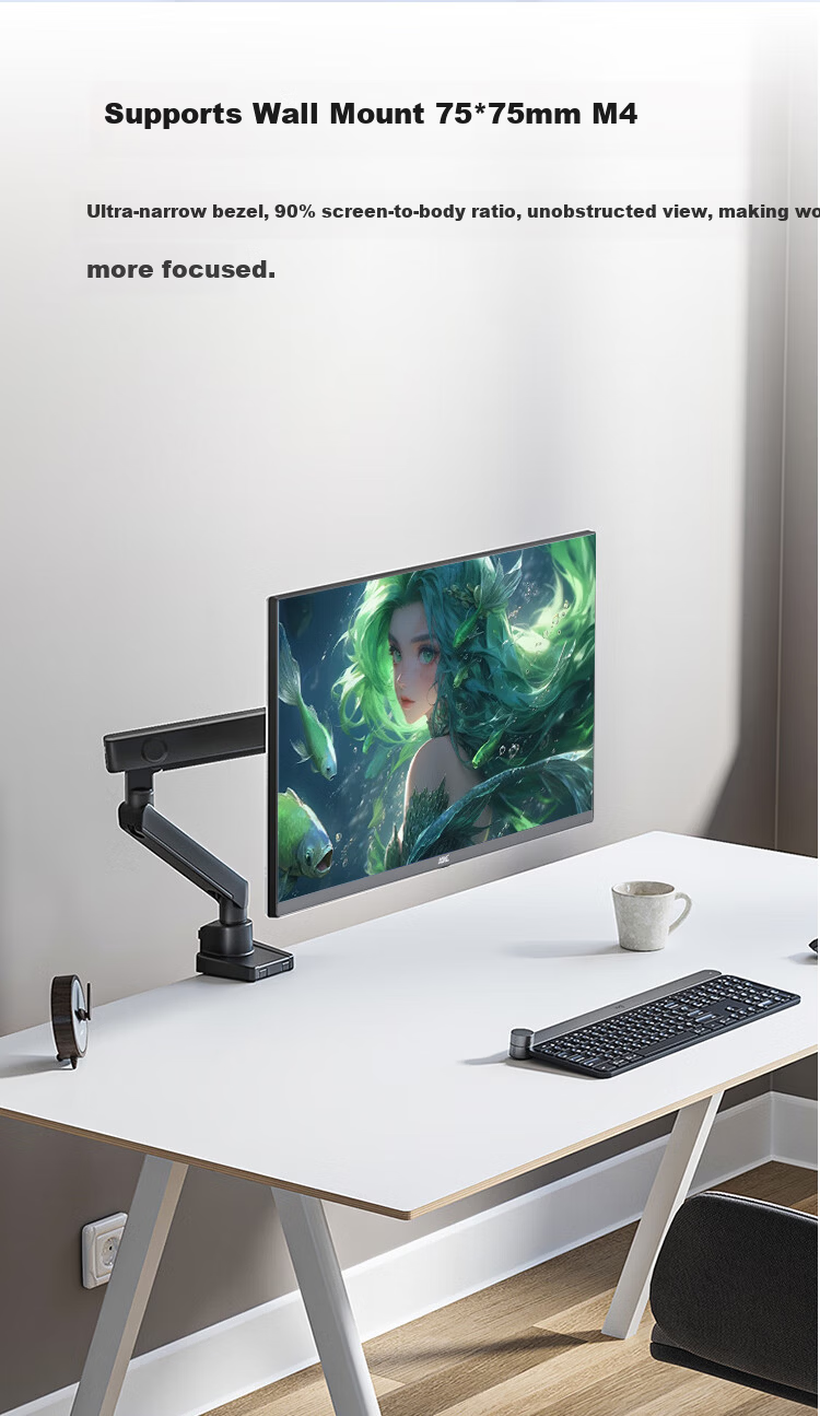 KVL 27-inch 2K Monitor 100Hz Office Home Use IPS Technology HD Low Blue Light Eye Protection Gaming Computer Display KV2740QI 7