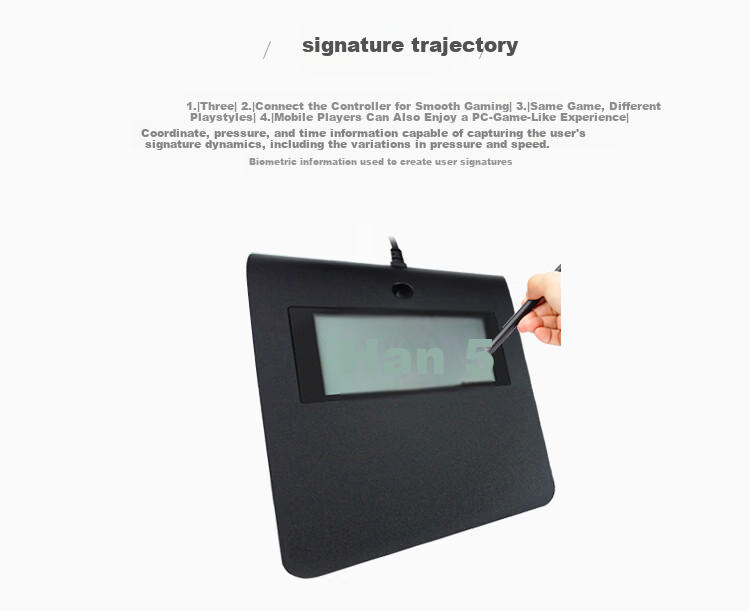 Hanvon Electronic Signature Screen ESP370U Handwriting Pad Signature Original Pen Stroke Preservation Signature Digitizer Supports Secondary Development 6