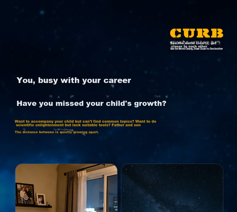 CURB Professional High-Power HD Astronomy Telescope for Stargazing, Space, Kids Beginner Home Use, Jupiter Cloud 1000000 10