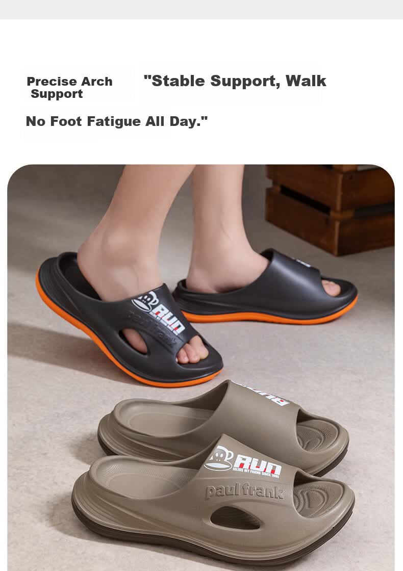 Paul Frank Men's Summer Slippers New Indoor Outdoor Bathroom EVA Odorless Sandals 6644 Gray Size 40-41 7