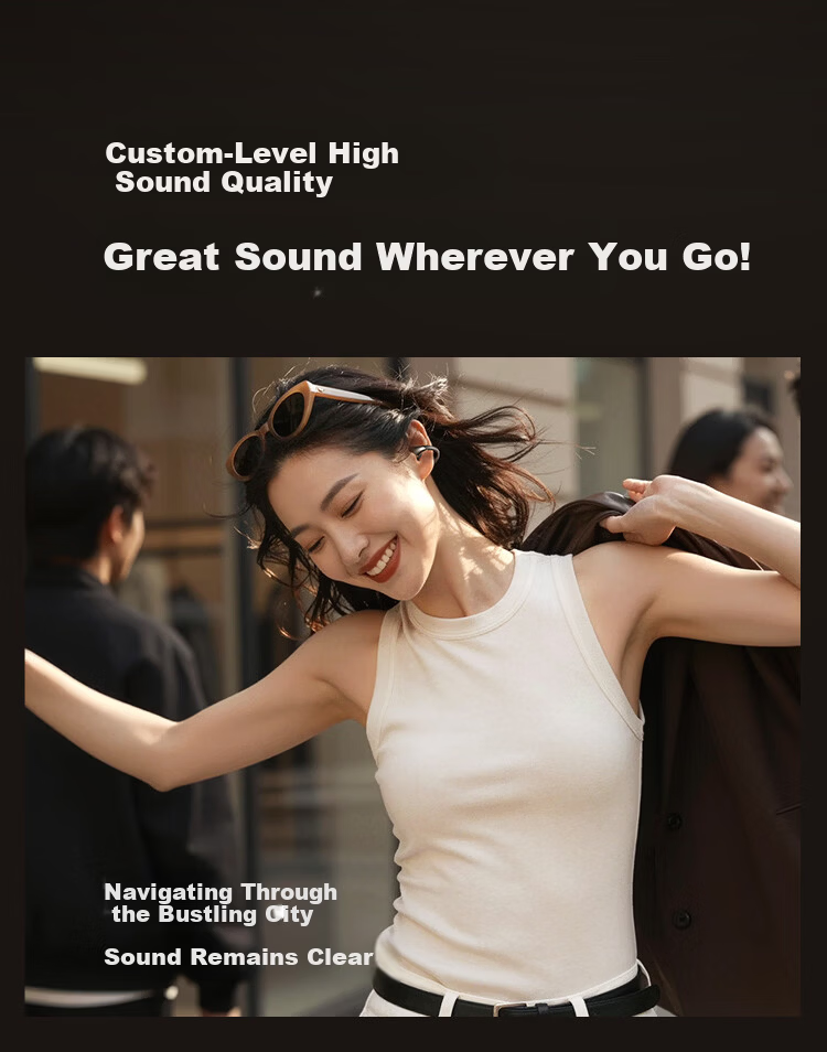 Linklike [Major Upgrade | Customized Sound Quality] Bluetooth Earphones, Clip-On Headphones, Latest 2026 Model with Ultra-Long Battery Life, Sports Earphones, Top Ten Running Earphones 9