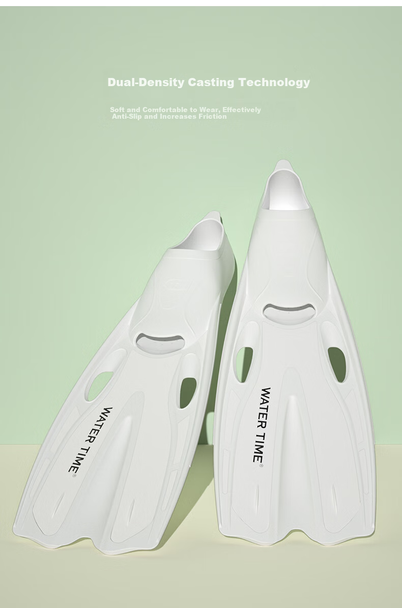 WATERTIME / Shuichuan Diving Fins Snorkeling Freediving Long Fins for Men and Women Swimming Flippers Diving Equipment Off-White M 5