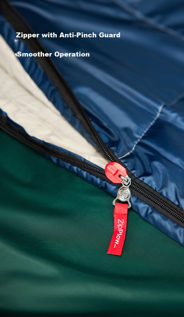 Coleman 15-Degree Single Sleeping Bag Outdoor Camping Warm Breathable Blue Gray, Two Can Be Zipped Together into Double Sleeping Bag 2