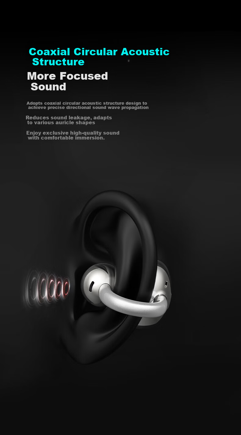EDIFIER HECATE CP2 2026 Latest Bone Conduction and Air Conduction Bluetooth Gaming Ear Clip Wireless Open-Ear Sports Running E-Sports Headphones Gray 6
