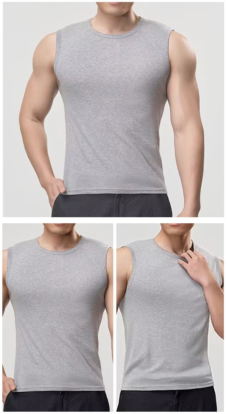 Xunmianren Modal Cotton Men's Sports Vest Gym Sleeveless T-Shirt Tank Top Spring Summer Quick-Dry Breathable Racerback Sweatshirt Vest 18
