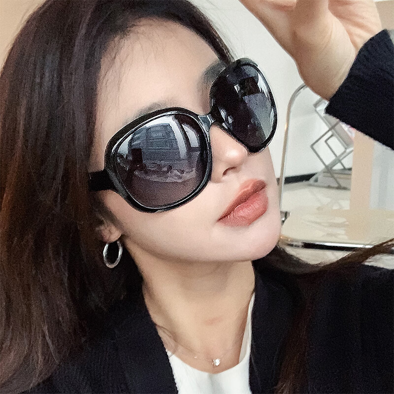 MT·MIT Women's Sunglasses Large Frame Slimming Polarized Driving Sunglasses Black