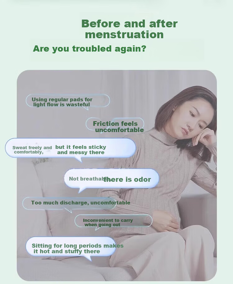 Fuyan Jie Antibacterial Sanitary Pads Cotton Ultra-thin Breathable Skin-friendly Mini Panty Liners 2-Pack 2