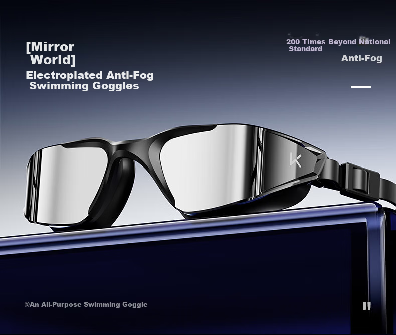Keep Swimming Goggles HD Waterproof Anti-Fog Durable Comfortable Adult Unisex 060 Misty Purple Plano 1