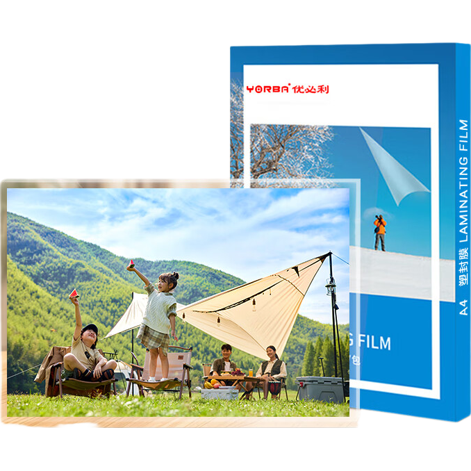 Youbili Laminating Film A4 80mic Document Protection Card Film, Transparent High-Definition Photo Laminating Film, Picture Card Protection Film, Laminator Thickened Film, 8 Mil 100 Sheets 6248
