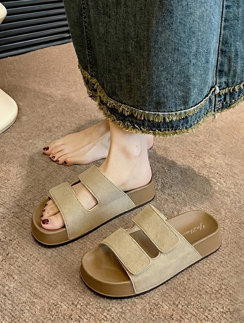 YUZHAOLIN Women's Birkenstock Style Summer Fashion Fairy Casual Thick Sole Slide Sandals 2