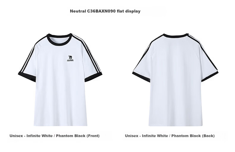 CAMEL Dilireba Same Style Pure Soft Cotton Oversized Unisex Short Sleeve T-Shirt C36BAXLN090 Outlook Gray XS 11
