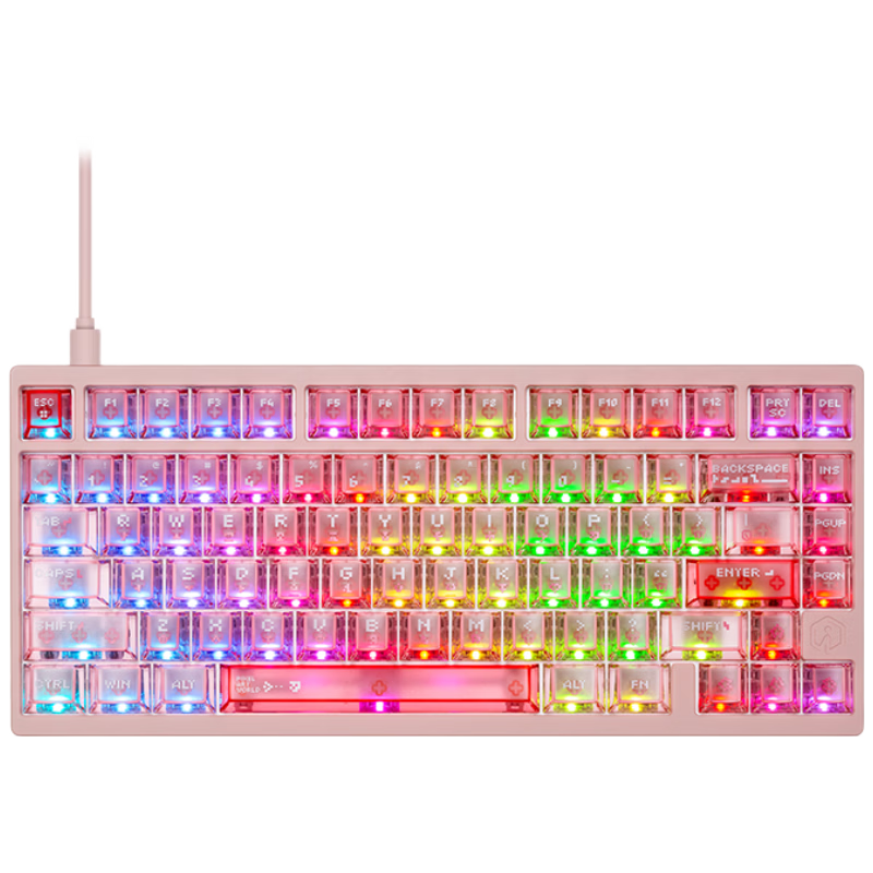 Aishitou WE Edition MG75V2 Magnetic Axis 75-Key Layout Gaming Keyboard 618 Aluminum Chunky Keyboard Esports LOL Valorant WE Sakura Pink White
